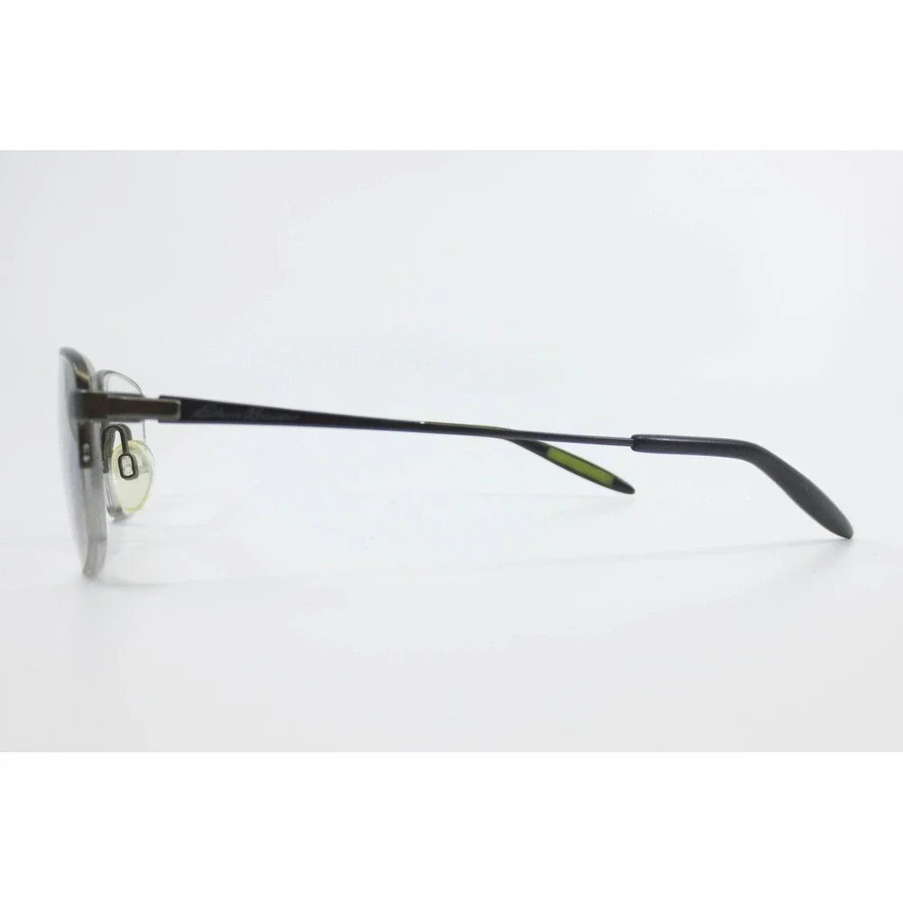 Eddie Bauer EB32045 KH Gunmetal Khaki Semi Rimless Rectangular Eyeglass Frames
